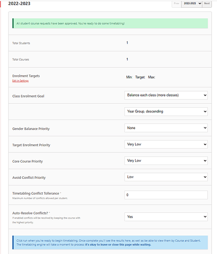 Timetabling Engine