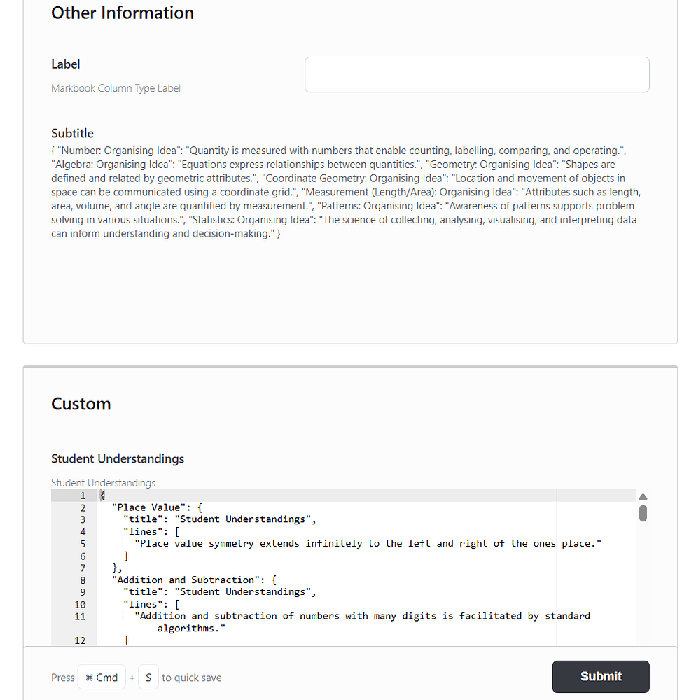 Code-Type Custom Fields Become Uneditable (in Course Context) - General ...